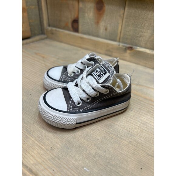 Converse Chuck Taylor All Star Sneakers Infant US2 11cm Gray Low Top 7J794 - Picture 4 of 8